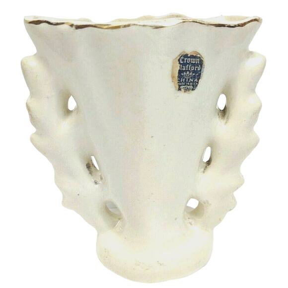 Vintage Staffordshire Style Rose Vase Crown Stafford China 5.5” Tall - Picture 2 of 8